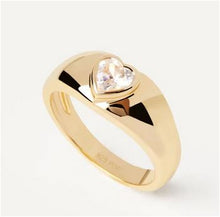 Carica l'immagine nel visualizzatore di Gallery, PDPAOLA Donna Anello JUNE DROP BRIGHT HEART misura 14 -ANO1-902-14