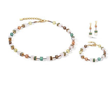 Carica l'immagine nel visualizzatore di Gallery, Collana GeoCUBE® Iconic Nature Marrone Bianco Gold 3018/10-0911