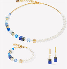 Carica l'immagine nel visualizzatore di Gallery, Orecchini GeoCUBE® Precious Fusion Pearls blu  5086/21-0716