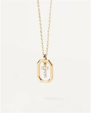 Carica l'immagine nel visualizzatore di Gallery, PDPAOLA Donna Collana Mini Letter Gold T - CO01-531-U