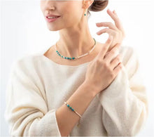 Carica l'immagine nel visualizzatore di Gallery, Collana GeoCUBE®&amp;Pearls verde acqua 1126/10-0605
