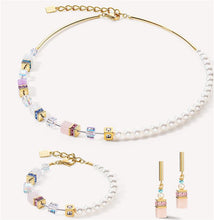 Carica l'immagine nel visualizzatore di Gallery, Orecchini GeoCUBE® Precious Fusion Pearls multicolor-pastello  5086/21-1522