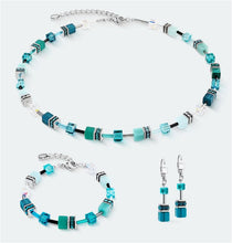Carica l'immagine nel visualizzatore di Gallery, Orecchini GeoCUBE® Iconic Teal argento  2838/20-0624