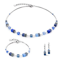 Carica l'immagine nel visualizzatore di Gallery, Collana GeoCUBE® Iconic Silver Blu 2800/10-0700