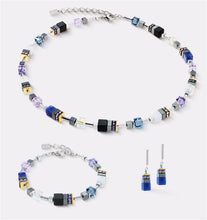 Carica l'immagine nel visualizzatore di Gallery, Orecchini GeoCUBE® Precious Motion Blue Moon Bicolore  3017/21-0708