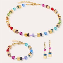 Carica l'immagine nel visualizzatore di Gallery, Collana GeoCUBE® Iconic Metallic rainbow oro  3015/10-1535