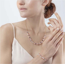 Carica l'immagine nel visualizzatore di Gallery, Collana Dancing Crystals oro rosa chiaro 4639/10-1920