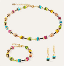 Carica l'immagine nel visualizzatore di Gallery, Collana Boho Sunset Cube rainbow  4413/10-1516