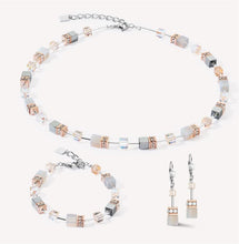 Carica l'immagine nel visualizzatore di Gallery, Collana GeoCUBE® Iconic Precious oro rosa-pesca  4017/10-0235