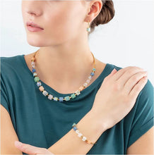 Carica l'immagine nel visualizzatore di Gallery, Orecchini Coeur De Lion Square Multicolor Verde Gold 4425/21-1576