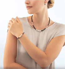 Carica l'immagine nel visualizzatore di Gallery, Collana GeoCUBE® Elegance Perle Black Gold - 1132/10-1314