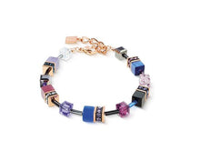 Carica l'immagine nel visualizzatore di Gallery, Bracciale GeoCUBE® Iconic Blue Moon rose gold - 2838/30-0807