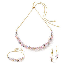 Carica l'immagine nel visualizzatore di Gallery, Collana Dancing Crystals oro rosa chiaro 4639/10-1920