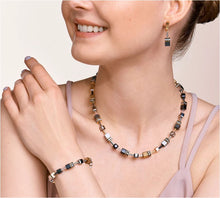 Carica l'immagine nel visualizzatore di Gallery, Collana GeoCUBE® grigio-oro  2839/10-1216