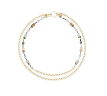 Carica l'immagine nel visualizzatore di Gallery, Coeur de Lion -GeoCUBE® Iconic Boho - Gold-Multicolour Necklace 3042/10-1576
