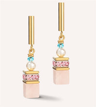 Carica l'immagine nel visualizzatore di Gallery, Orecchini GeoCUBE® Precious Fusion Pearls multicolor-pastello  5086/21-1522