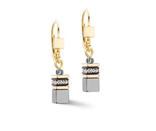 Carica l'immagine nel visualizzatore di Gallery, Orecchini GeoCUBE® Iconic Lite Gold Black 2800/20-1333