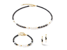 Carica l'immagine nel visualizzatore di Gallery, Orecchini Coeur De Lion Elegance Pearl Black Gold 1132/21-1314