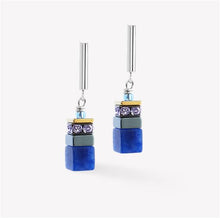 Carica l'immagine nel visualizzatore di Gallery, Orecchini GeoCUBE® Precious Motion Blue Moon Bicolore  3017/21-0708