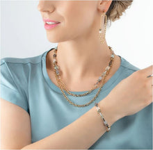 Carica l'immagine nel visualizzatore di Gallery, Coeur de Lion -GeoCUBE® Iconic Boho - Gold-Multicolour Necklace 3042/10-1576