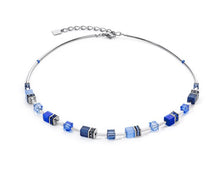 Carica l'immagine nel visualizzatore di Gallery, Collana GeoCUBE® Iconic Silver Blu 2800/10-0700