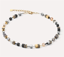 Carica l'immagine nel visualizzatore di Gallery, Collana GeoCUBE® grigio-oro  2839/10-1216
