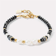 Carica l'immagine nel visualizzatore di Gallery, Braccialetto COEUR DE LION Elegance Perle Black Gold - 1132/30-1314