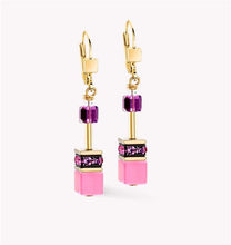Carica l'immagine nel visualizzatore di Gallery, Orecchini GeoCUBE® Iconic rosa-lilla  2838/20-1927