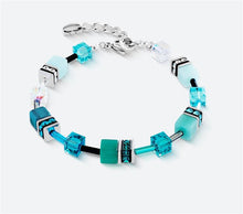 Carica l'immagine nel visualizzatore di Gallery, Bracciale GeoCUBE® Iconic Teal argento  2838/30-0624