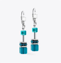 Carica l'immagine nel visualizzatore di Gallery, Orecchini GeoCUBE® Iconic Teal argento  2838/20-0624
