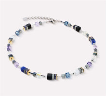 Carica l'immagine nel visualizzatore di Gallery, Collana GeoCUBE® Precious Motion Blue Moon Bicolore  3017/10-0708
