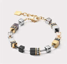 Carica l'immagine nel visualizzatore di Gallery, Braccialetto GeoCUBE® grigio-oro  2839/30-1216