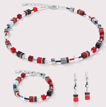 Carica l'immagine nel visualizzatore di Gallery, Braccialetto GeoCUBE® rosso-ematite 4014/30-0312