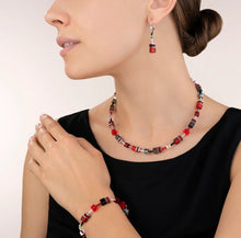 Carica l'immagine nel visualizzatore di Gallery, Braccialetto GeoCUBE® rosso-ematite 4014/30-0312