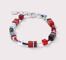 Carica l'immagine nel visualizzatore di Gallery, Braccialetto GeoCUBE® rosso-ematite 4014/30-0312