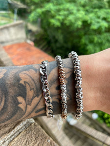 Bracciale Uomo in argento Intreccio