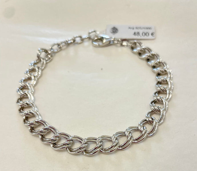 Bracciale Uomo in argento doppia Groumette