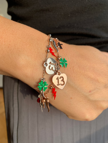 Bracciale in argento Portafortuna