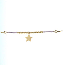 Carica l&#39;immagine nel visualizzatore di Gallery, Bracciale stella con perline lilla