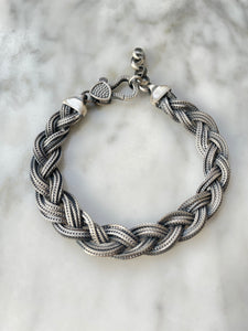 Bracciale treccia d’argento