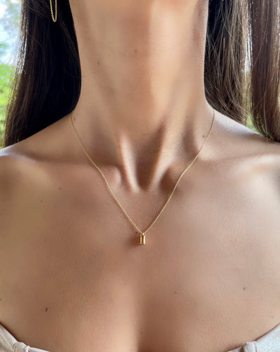 Collana Essence oro 18kt e quarzo citrino