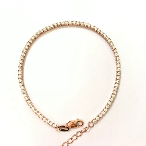 Bracciale tennis rosé