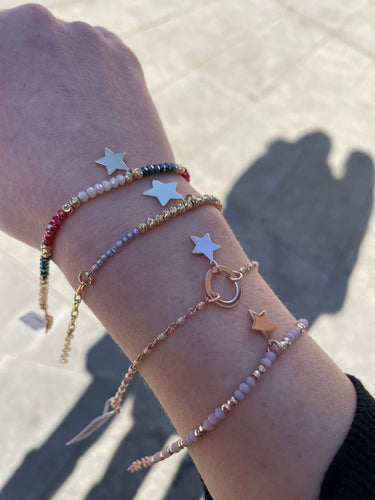 Bracciale stella con perline lilla