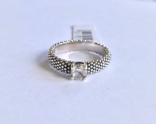 Anello zircone bianco